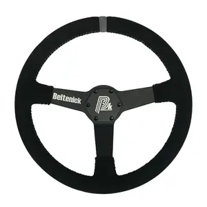 Beltenick Depth72mm Suede/Leather Aluminum Auto Racing Car Steering Wheel For Off Road Sports DR-100