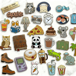 Broches personnalisées en alliage de zinc moulé, gravées, avec logo, émail souple ou dur, badges colorés, épingles de revers pour femme - Product Image 1