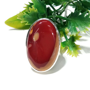 Natural Mookaite Jasper <b>Ring</b> Handmade Oval Cabochon Gemstone <b>Ring</b> Adjustable Silver Plated Statement <b>Ring</b> for Women - Product Image 6
