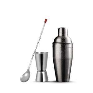 Hot Selling Professional Stainless Steel Martini Shaker Set of 3 Customized Cocktail Bartender Kit Peg <b>Measurer</b> Bar <b>Spoon</b> Mixer - Product Image 1