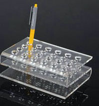 2025 bureau bureau personnalisé acrylique porte-stylo papeterie organisateur givré perspex maquillage pinceaux organisateur porte-crayons - Product Image 2