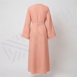 Nueva Moda Islámica, Abaya de Manga Larga para Mujer, Vestido Modesto con Cinturón, Estilo Inspirado, Ropa Musulmana al por Mayor - Product Image 2