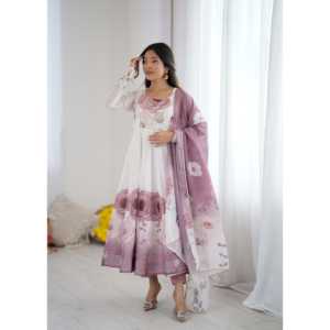 Hermoso Traje Anarkali con Parte Inferior y Dupatta, Talla XS, para Fiestas - Product Image 6