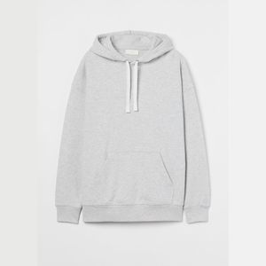 Sweat-shirt à capuche gris pour homme, coupe classique, couleur unie, décontracté, en tricot, avec poche, tissu en molleton respirant - Product Image 1