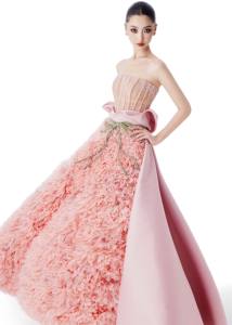 Vestido PINK BOUQUET _ vestido de noche plisado y drapeado de lujo en rosa pastel de la marca local vietnamita. - Product Image 4