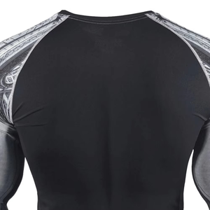 Rashguard personnalisé BJJ MMA à manches longues, respirant, imprimé numériquement, anti-UV, séchage rapide, Spandex/Polyester 180g, qualité supérieure, personnalisable - Product Image 2