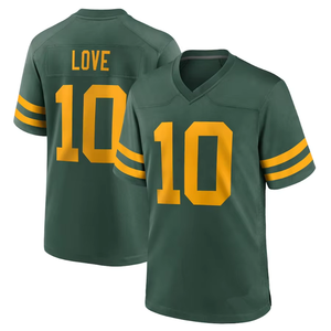 Custom American Football Jersey 10 <strong>Jordan</strong> Love 8 Josh Jacobs 11 Parsons 4 Favre Embroidered <strong>Green</strong> Bay Team Sports Uniforms Men - Product Image 5