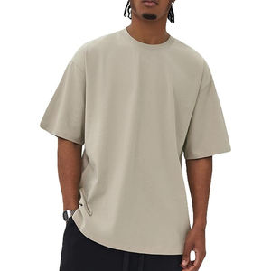 Camiseta de Hombre al por Mayor, 100% Algodón Tejido, 180g, Transpirable, Antiarrugas, Cuello Redondo, Manga Corta, Corte Holgado, Personalizable con Logotipo - Product Image 5