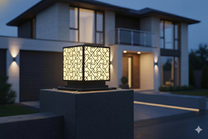 CM Decor Outdoor/Wall/Villa/Garde 1-Year Gate pillar light Viet Nam steel/inox 3500K (Warm White) AC 220V( ± 10%) 300 lm LED - Product Image 4