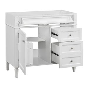 Mobile Bagno Moderno da 36 Pollici Senza Piano, Struttura in Legno Massello con 2 Cassetti a Ribalta e 2 Cassetti Standard - Product Image 2