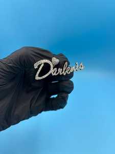 จี้เพชรโมอิสซาไนต์ VVS แบบกำหนดเองได้ ตัวอักษรชื่อ จี้เงินแท้ 925 สไตล์ฮิปฮอป เครื่องประดับผู้ชาย จี้ชื่อแบบ Iced Out สำหรับเป็นของขวัญ - Product Image 6