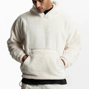 <b>Men's</b> <b>Sherpa</b> Fleece Pullover <b>Hoodie</b> Casual Winter Sweatshirt Breathable Design Custom Wholesale Apparel - Product Image 1