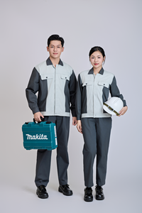Tissu TC en mélange de coton FMF pour hommes, couleur anthracite, durable, respirant, confortable, lavable, vêtements de travail, polyester vietnamien, manches longues - Product Image 2