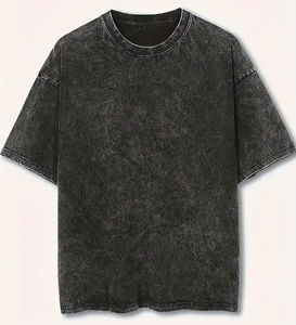 T-shirt pour homme en coton 100% style vintage, effet délavé, logo personnalisé, t-shirt oversize pour homme effet délavé - Product Image 4