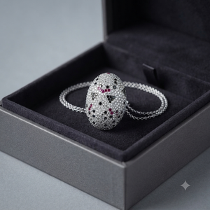 จี้รูปหน้ากากผู้รักษาประตูฮอกกี้ SHRAMAN DIAMOND ทำจากเงินแท้ 925 ประดับเพชรโมอิสซาไนต์ สร้อยคอแนวสปอร์ต ชุบทองทันสมัย - Product Image 5