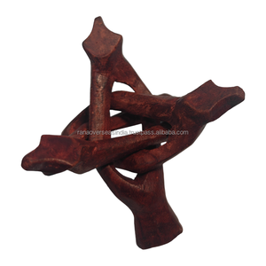 Support trépied Cobra en bois de séquoia teinté sculpté à la main de 4 pouces pour brûleur d'encens en coquille d'ormeau - Utilisation toutes saisons - Product Image 3