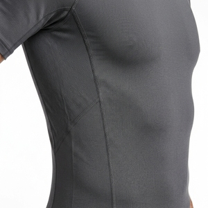 Camiseta de Compresión de Manga Larga para Hombre, Color Gris Carbón, Ecológica, Transpirable, de Secado Rápido, Spandex/Poliéster, para Entrenamiento y Fitness - Product Image 2