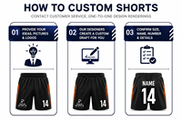 Shorts de football personnalisables écologiques, non tissés, haute performance, respirants, anti-humidité, grande taille, séchage rapide, unisexe pour adultes