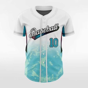 Camiseta de Béisbol de Diseño Original, Impresión Digital, Malla de Poliéster, Cuello en V, Logotipo y Nombre Personalizados, Jersey de Béisbol para Hombre - Product Image 1