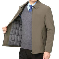 Veste matelassée pour homme avec logo personnalisé OEM, pour l'hiver, pour les pères, les hommes d'âge moyen et les personnes âgées, veste matelassée en coton chaud