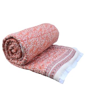 Nouvelle tendance : Ensemble de couette en coton fait main, taille Queen, motif floral imprimé, style traditionnel, pour toutes les saisons, usage domestique. - Product Image 6