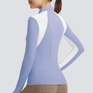 Camisetas de equitación para mujer al por mayor, diseño personalizado, transpirables con paneles de malla, tops deportivos para montar a caballo - Product Image 2