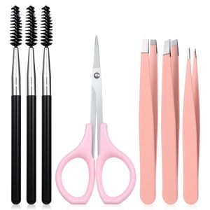 Kit de pinces à sourcils 7 pièces, kit de sourcils pour femmes et hommes, qualité professionnelle, ciseaux et pinces à sourcils avec logo personnalisé - Product Image 1