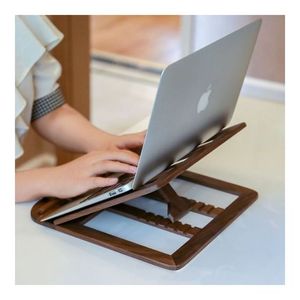 BLUE LOTUS FARM Aaron Le 2026 MOST WANTED Support pour ordinateur portable en bois écologique à trépied, support multifonctionnel pour ordinateur portable et tablette - Product Image 4