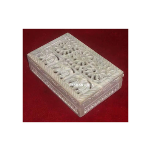 Joyero de Piedra Jabonosa Natural con Diseño Tallado para Regalos de Boda, Último Modelo, Nuevo, Más Vendido, Hecho a Mano, de Alta Calidad - Product Image 5