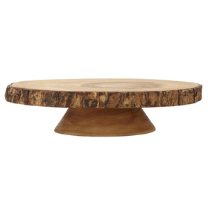 Artisan Flower Shaped Wood Cake <b>Riser</b> Fluted Design Decorative Dessert Stand Wholesale Handmade Solid Wooden Serveware - Product Image 2