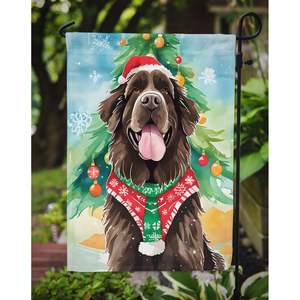 Drapeau de jardin de Noël de Terre-Neuve drapeau de boîte aux lettres décoratif multicolore et illustration de patio pour la cour et la pelouse pour les parterres de fleurs - Product Image 3