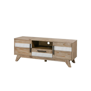 Mueble de TV de Madera Maciza de la Colección SOHO RANGE, 2 Puertas, 2 Cajones, Muebles para Sala de Estar de la Más Alta Calidad - Product Image 1