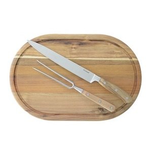 Planche à découper en bois artisanale, planche à hacher en bois naturel, planche de préparation alimentaire pour la cuisine, planche de service avec poignée de suspension - Product Image 5