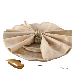 Nordic Luxury Gold Metal Napkin Holders for Party Durable Round Design Holds Large <b>Stacks</b> Upright Slim Napkin Holder - Product Image 5