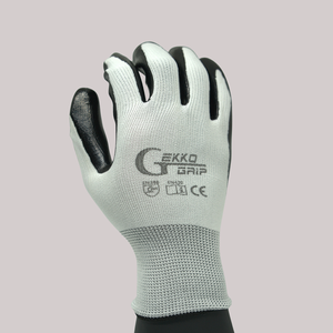 Guantes de seguridad GEKKO de nailon con puño de punto antideslizante y recubrimiento de nitrilo para uso general - Product Image 1