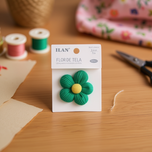 Fiori in Tessuto Ilan 5,5cm Colorati Accessori Decorativi per Artigianato - Product Image 3