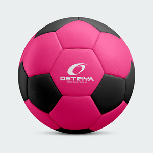Ostriya Intl Wholesale Rate Soccer Ball White <b>Red</b> Striped Durable Lightweight Leather Indoor/Outdoor Professional Training - Product Image 4