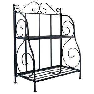 Estante plegable negro de 2 niveles para encimera de almacenamiento de cocina y baño RT - Product Image 3