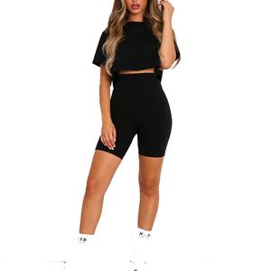 New Wholesale Unisex Custom Fitness Wear Outfit <b>Black</b> High Waist Yoga Biker <b>Shorts</b> <b>Women</b> - Product Image 5