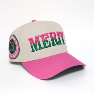 Gorra Snapback de Sarga Merit con Forro de Satén y Visera Rosa, Ajustable, Estilo Béisbol, Moda Urbana Premium Personalizada - Product Image 2