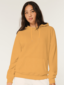 Sweat à capuche jaune moutarde pour femme, couleur unie, en polaire, manches longues, coupe ample, respirant, avec poches, idéal pour l'automne - Product Image 1