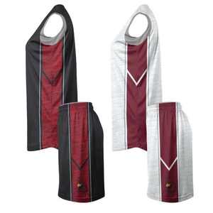 Custom Logo Womens Reversible Basketball Jersey Uniform Kit Mesh Breathable Sublimation, Gold <b>Black</b> Purple - Product Image 6