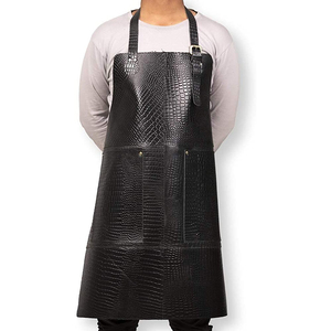 New Arrival Silk <b>Leather</b> <b>Apron</b> New Fashion Embossed Custom Printed <b>Leather</b> Straps High Quality Men's Restaurant & Bar Use - Product Image 3