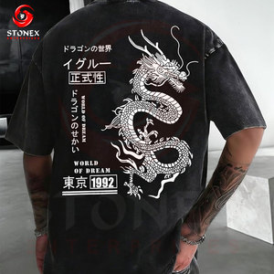 Camiseta de Algodón Extra Grande con Lavado Ácido Estilo Vintage Personalizada, Artículo Superventas y Material Premium 2026 - Product Image 5