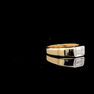 Anillo de Compromiso con Diamante Corte Esmeralda para Mujer, Certificado IGI, Piedra Cultivada en Laboratorio, Oro Amarillo de 14K, Color E, Joyería Clásica y Atemporal de Lujo - Product Image 2
