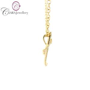 18K AU750 SOILD WHITE <b>GOLD</b> INITIAL <b>LETTER</b> "X" REAL NATURAL DIAMOND PENDANT - Product Image 4