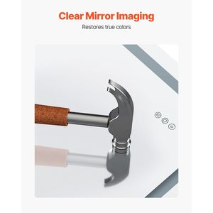 Specchio LED da Bagno 36x48 Pollici Antiappannamento con Luci di Memoria, Retroilluminazione e Design a Gradini, Specchio LED da Bagno 48 Pollici - Product Image 5