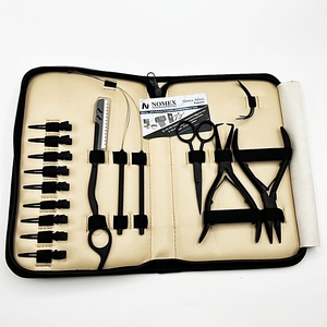 Kit d'outils pour extensions de cheveux ORHA INTERNATIONAL avec pinces, ciseaux et outils pour l'installation et le retrait de tresses. - Product Image 3