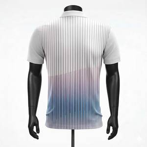 Chemises décontractées unies entièrement personnalisées par sublimation, à prix bas, fabriquées directement en usine, pour hommes, compressées, séchage rapide, respirantes, pour l'été - Product Image 3