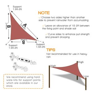 ผ้าใบกันแดด HDPE สีแดงสนิม ขนาด 12x12x12 ฟุต ประเภทสินค้า ผ้าใบและตาข่ายกันแดด - Product Image 2